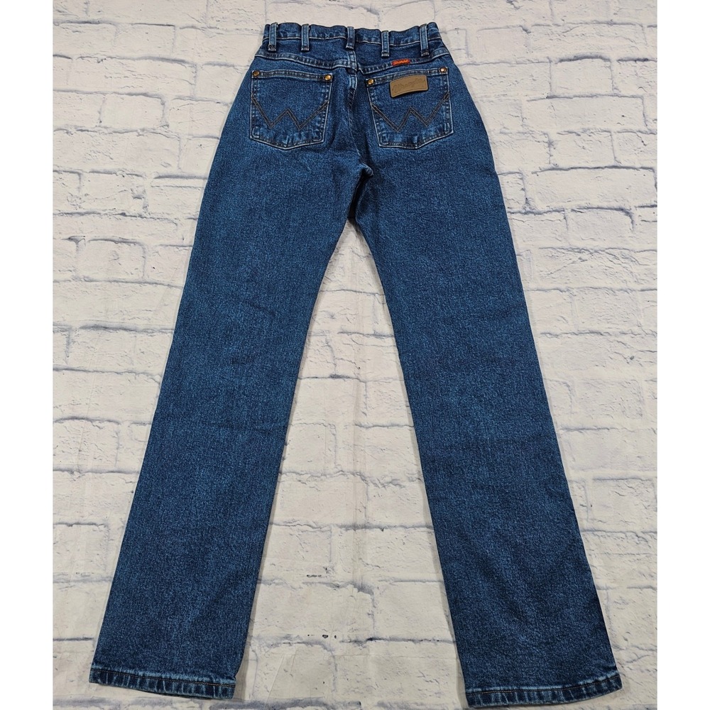 Wrangler Jeans Women 1x32 Blue High Rise Straight Leg Western Classic Denim VTG - Picture 8 of 10